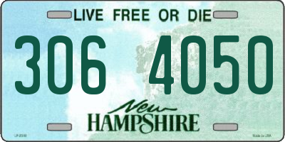 NH license plate 3064050