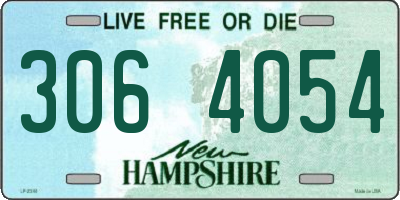 NH license plate 3064054