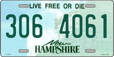 NH license plate 3064061