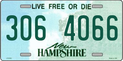 NH license plate 3064066