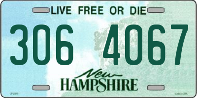 NH license plate 3064067