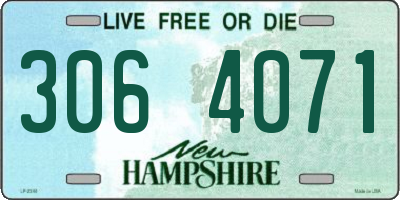 NH license plate 3064071