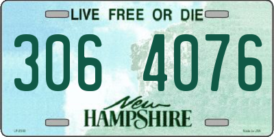NH license plate 3064076