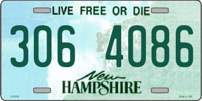 NH license plate 3064086