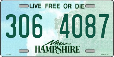 NH license plate 3064087