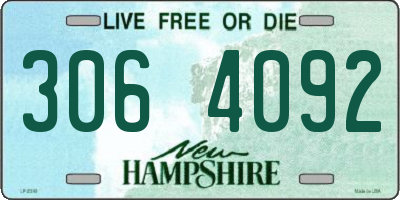 NH license plate 3064092