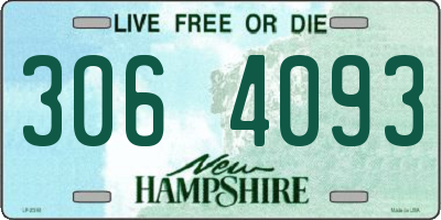 NH license plate 3064093