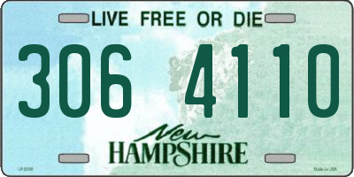 NH license plate 3064110