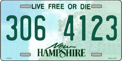 NH license plate 3064123