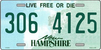 NH license plate 3064125