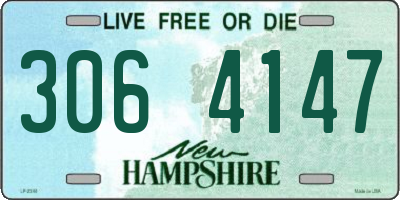 NH license plate 3064147