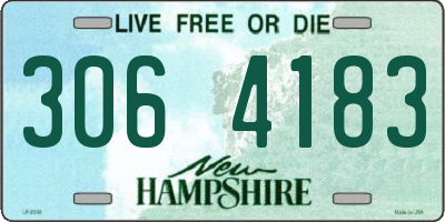 NH license plate 3064183