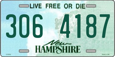NH license plate 3064187
