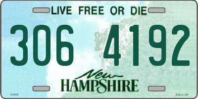 NH license plate 3064192