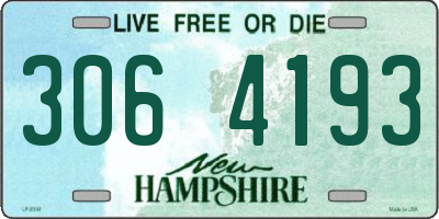 NH license plate 3064193