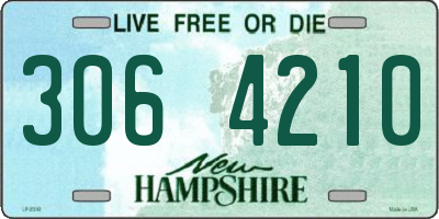 NH license plate 3064210