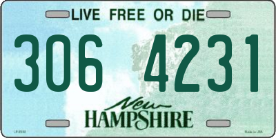 NH license plate 3064231
