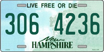 NH license plate 3064236