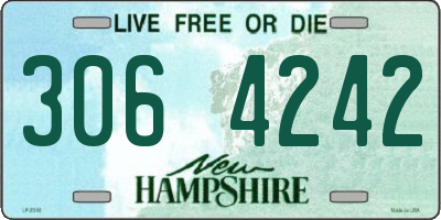 NH license plate 3064242