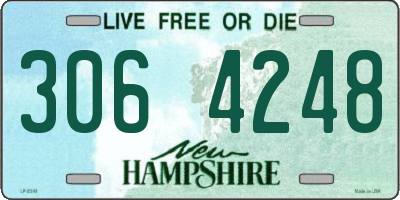 NH license plate 3064248