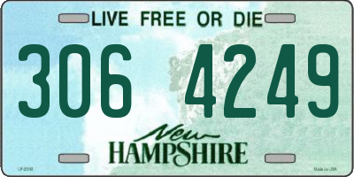 NH license plate 3064249