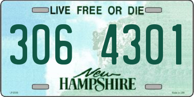 NH license plate 3064301