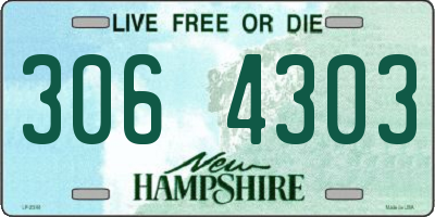 NH license plate 3064303