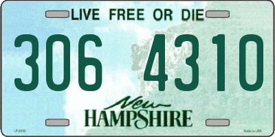 NH license plate 3064310
