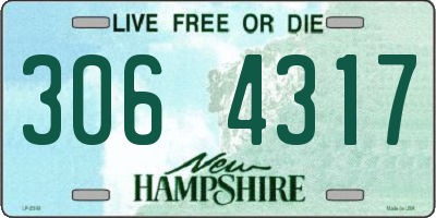 NH license plate 3064317