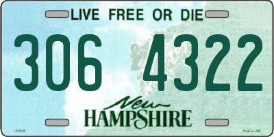NH license plate 3064322