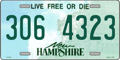 NH license plate 3064323