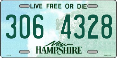 NH license plate 3064328