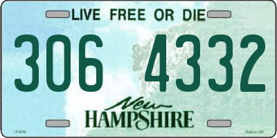 NH license plate 3064332