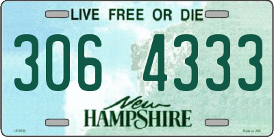 NH license plate 3064333