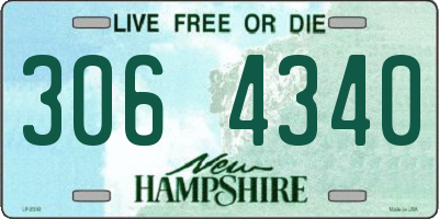 NH license plate 3064340