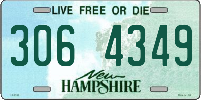 NH license plate 3064349