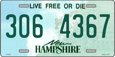 NH license plate 3064367