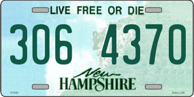 NH license plate 3064370
