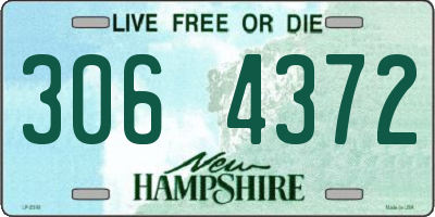 NH license plate 3064372