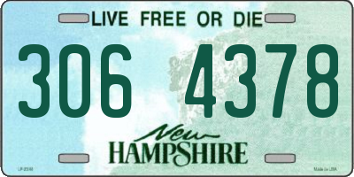 NH license plate 3064378