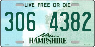 NH license plate 3064382