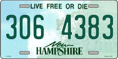 NH license plate 3064383