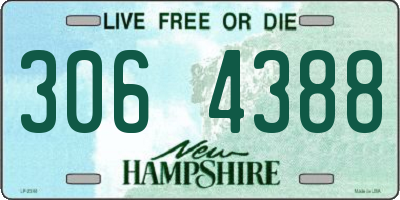 NH license plate 3064388