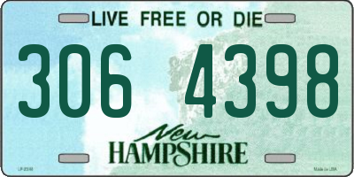NH license plate 3064398