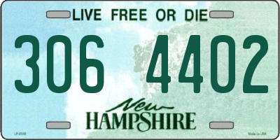 NH license plate 3064402
