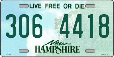 NH license plate 3064418