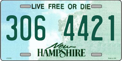 NH license plate 3064421