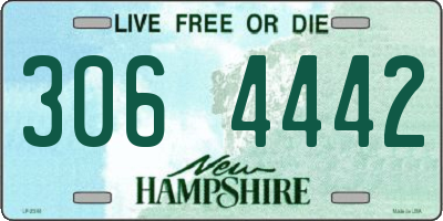 NH license plate 3064442