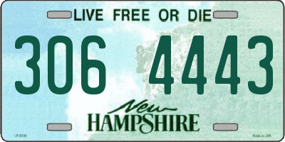 NH license plate 3064443