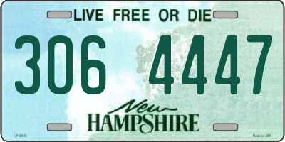 NH license plate 3064447